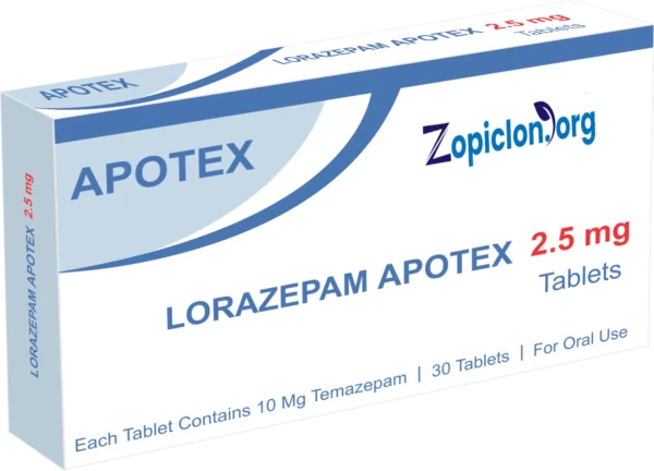 Lorazépam Apotex 2.5mg 30 Comprimés en France